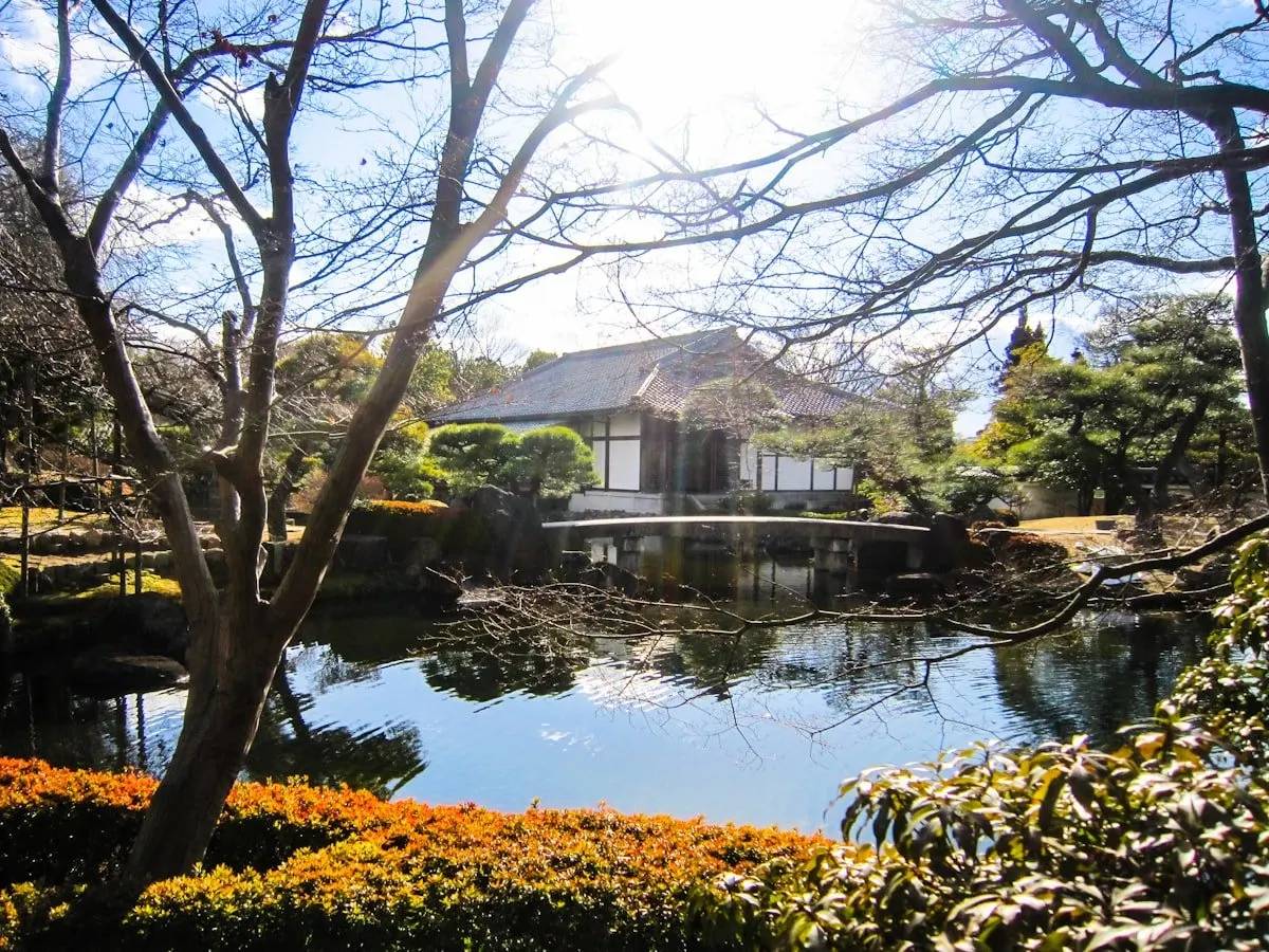 池泉庭園と屋敷